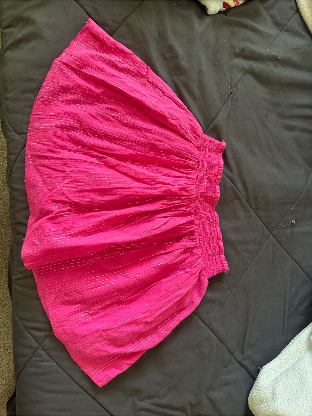 Route 66 Hot Pink Sparkle Gathered Skirt